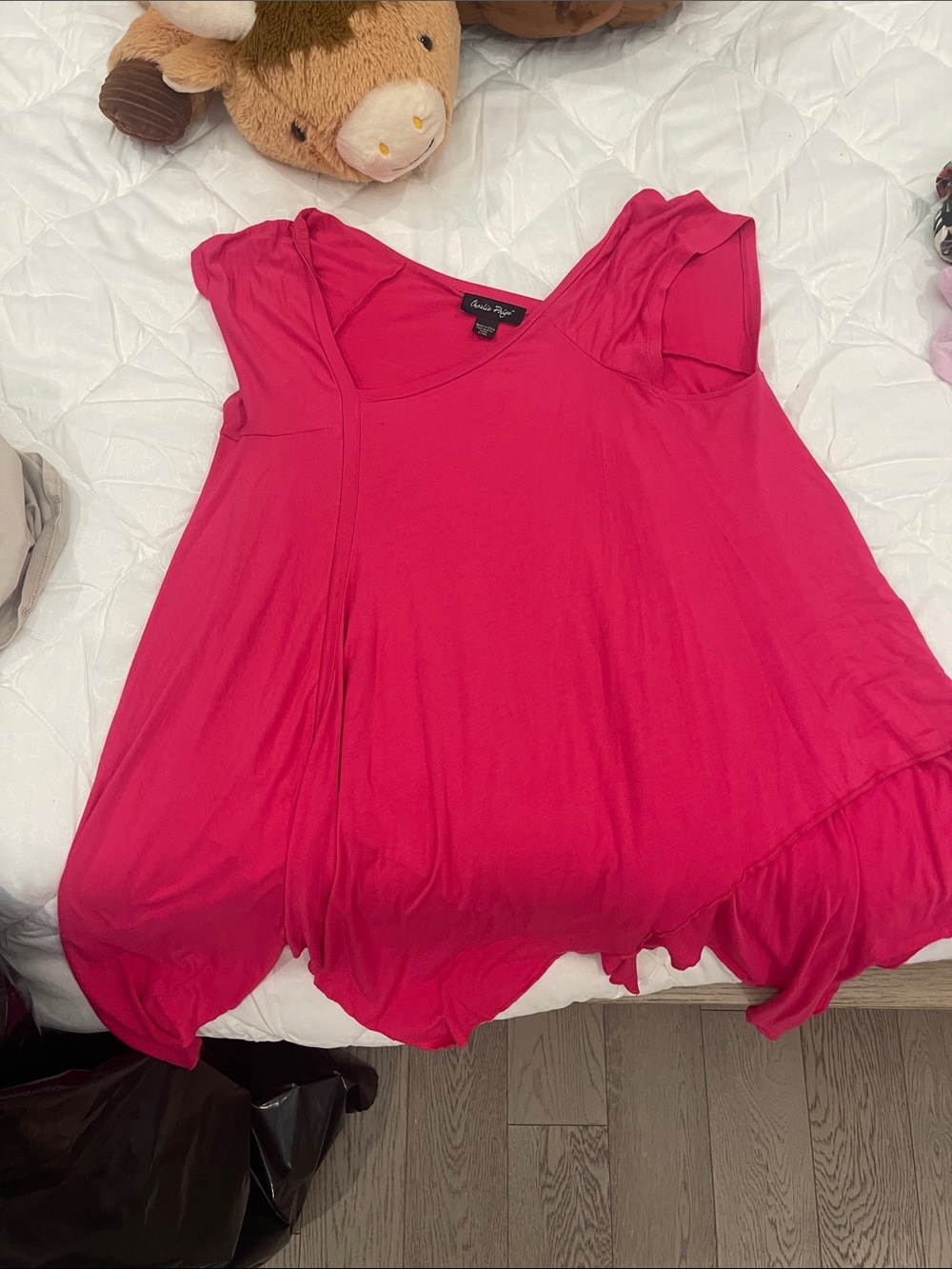 Ava & Viv Bright Pink Sleeveless Swing Tank Top
